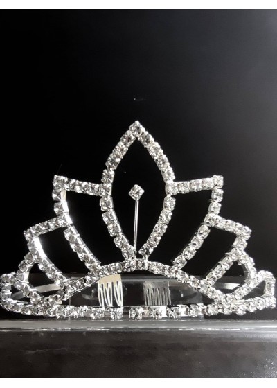 Елегантна корона за коса с кристали - Queen of Beauty